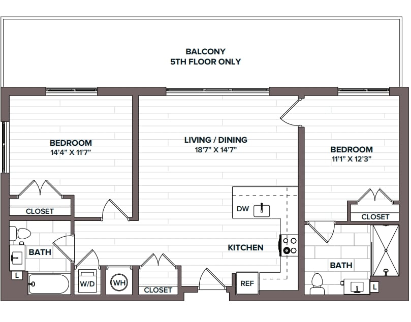 floorplan image of apartment 607